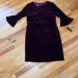 Elegant Velvet Dress in Rich Purple